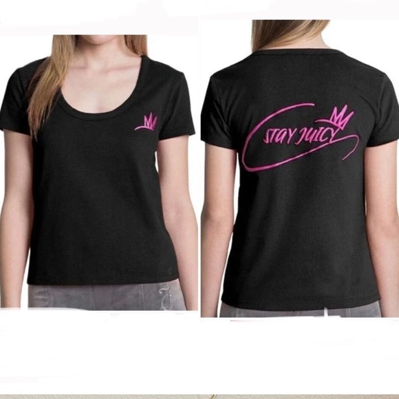 NWT Juicy Couture Stay Juicy Short Sleeve T-Shirt - Picture 1 of 8